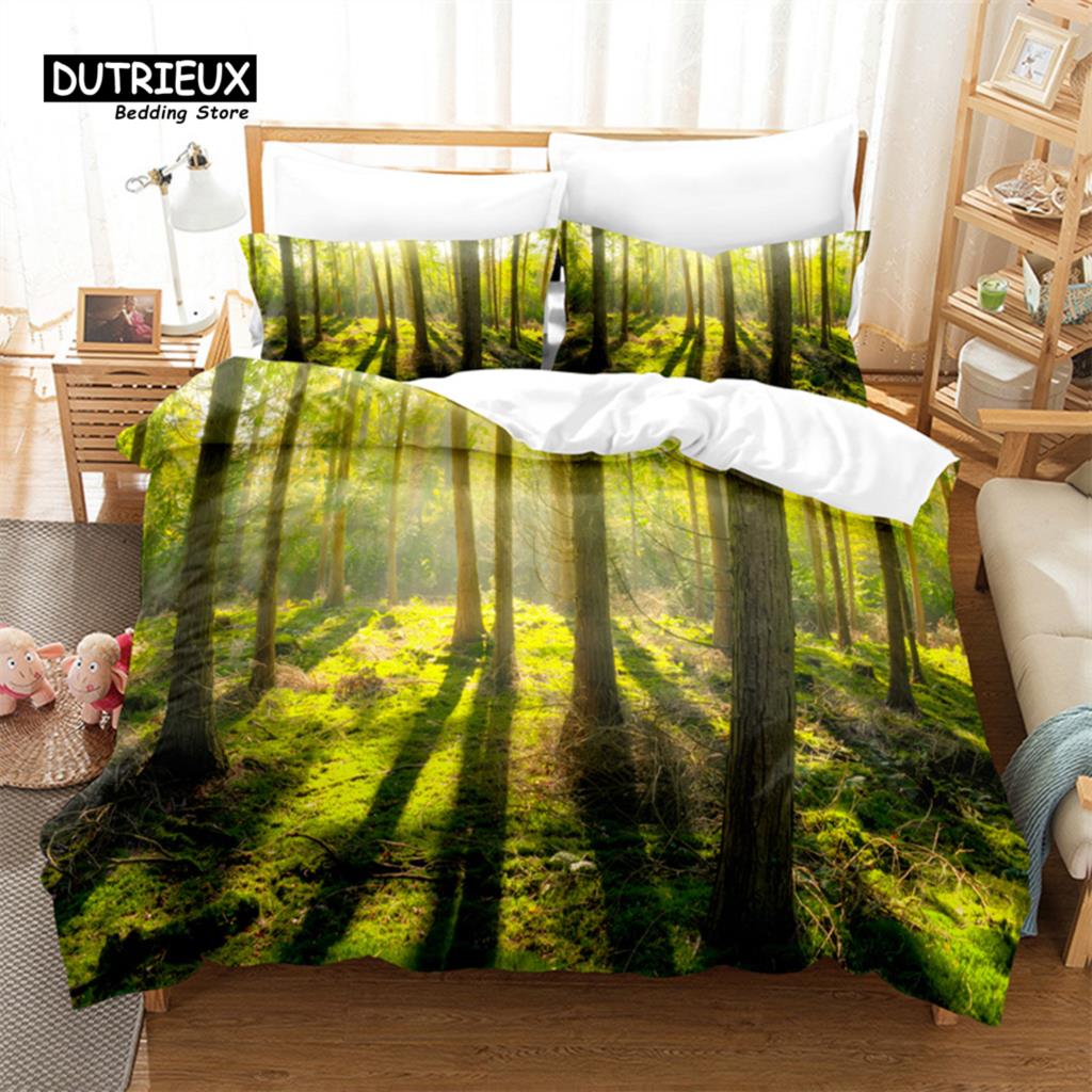 Creative Leaves Duvet Cover Set, Fashion Bedding Set, Soft Comfortable Breathable Duvet Cover, For Bedroom Guest Room Decor