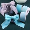 Eco-Friendly 38mm Single-Sided Flocked Velvet Ribbon Spool for Gift Wrapping DIY Bows Hair Accessories Birthday Cake Box Bands