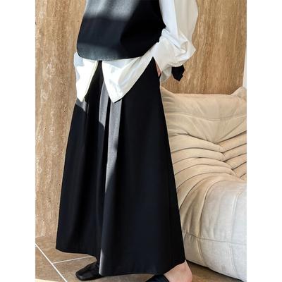 Draped Suit Half-body Skirt Spring Commuter High Waist A-line Umbrella Skirt