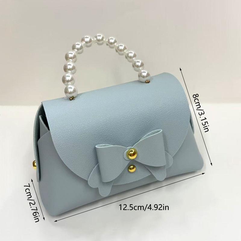 

Pearl Bowknot Leather Wedding Candy Gift Box