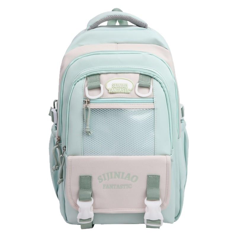 College Wind Schoolbag Female Junior High School Students Cute Transparent Pain Bag Large Capacity Computer Backpack Light Student Tide Backpack.