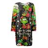 Women's Round Neck Casual Long Sleeve Plush Dresses