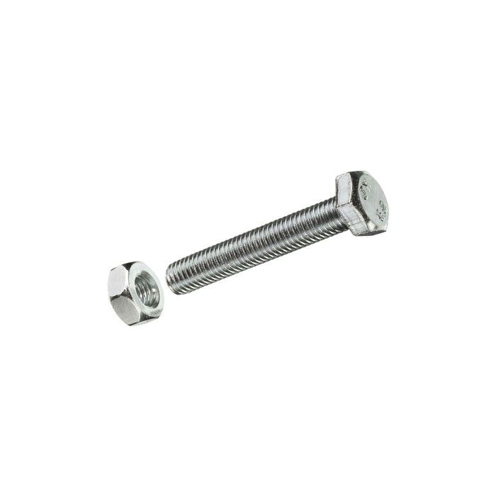 Boîte L 10 Unités. Vis Metrique Cab Hexagonale + Ecrou Zinc M10x40mm Fadix