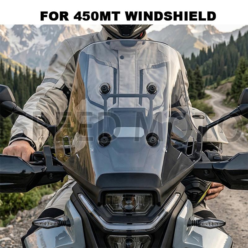 450MT Motorcycle Accessories Windscreen Wind Deflectors Widening Front Windshield Raised Windscreens For CFMOTO CF 450 MT MT450
