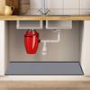 1pc, Flexible Sink Mat, 34/28 Inches, Waterproof Silicone Kitchen & Bathroom Cabinet Pad, Non-Slip Leak Protector, Black, for Under-Sink Protection