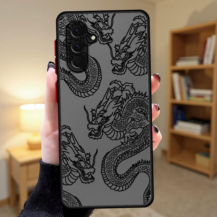 Case for Samsung Galaxy A17 A52 A14 A23 A73 A33 A34 A36 A53 A16 A15 A54 A52S A72 A35 A56 A55 Phone Cover Chinese Dragon