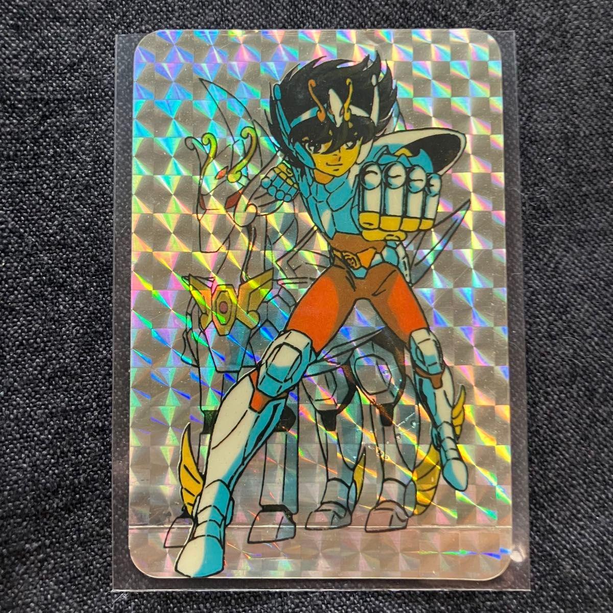 Used Saint Seiya Fujiya Cosmo Seal Seiya NEW Pegasus Cross 2 Carddass Amada PP Card Kira Kira At that time item