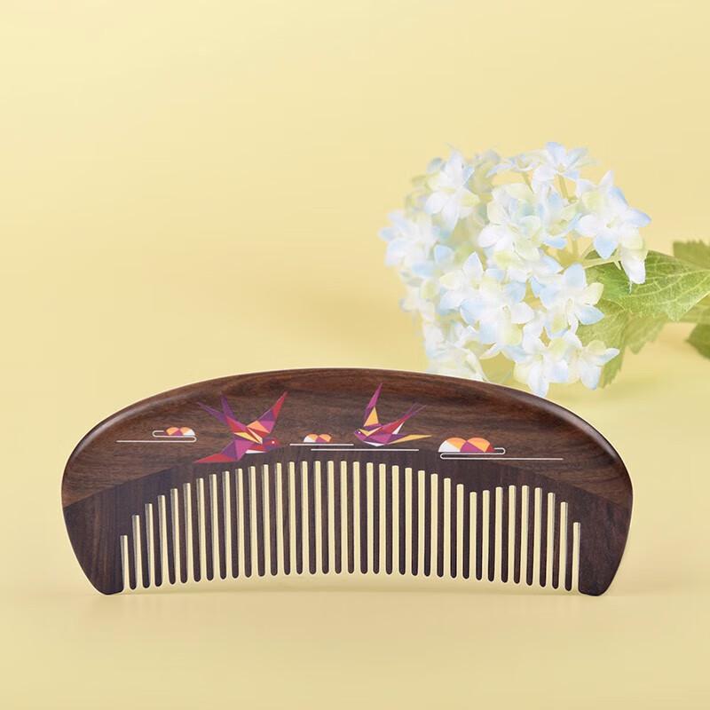 Tan Mujian Wooden Straight Comb Gift Set