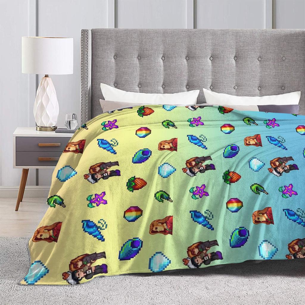 Stardew Valley Animals Chicken Blankets Quality Warm Soft  Throw Blanket Winter Travel Office Outdoor Print Bedspread
