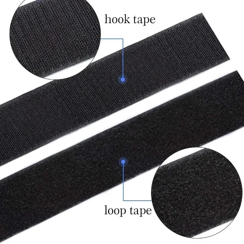 

1pc 1m/39.37in Hook and Loop Tape Couch Cushions Strip with Adhesive Nylon Heavy Duty Strips for Home Crafting Organization 3cmx1m чёрный