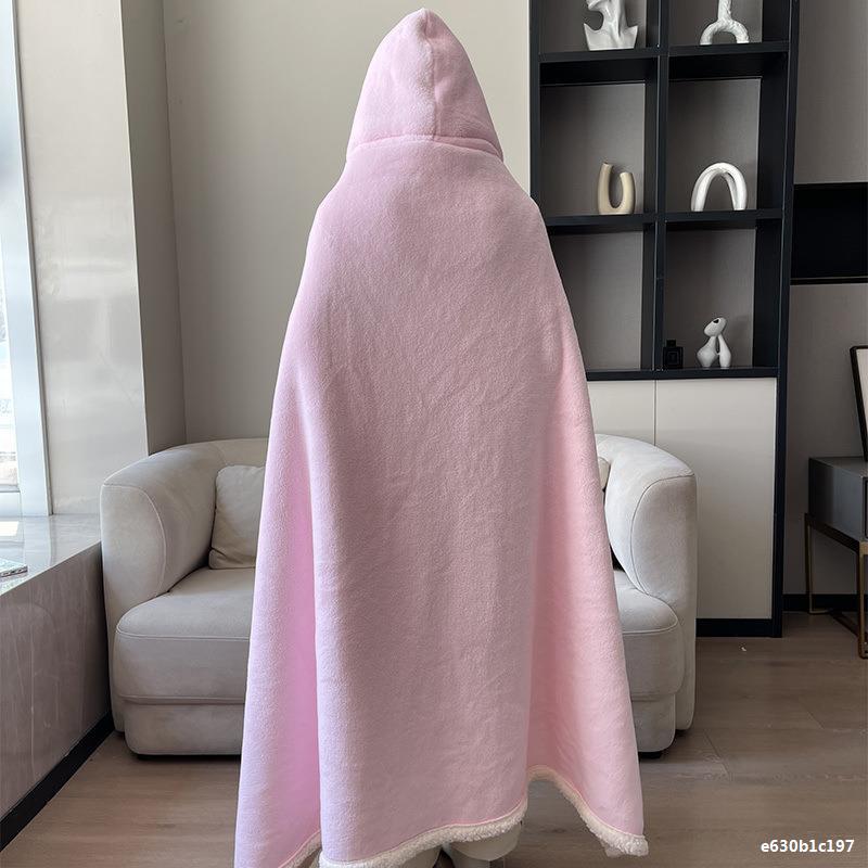 Extra Large Baby Velvet Nap Blanket & Hooded Cape - Thick, Cozy Autumn/Winter Shawl