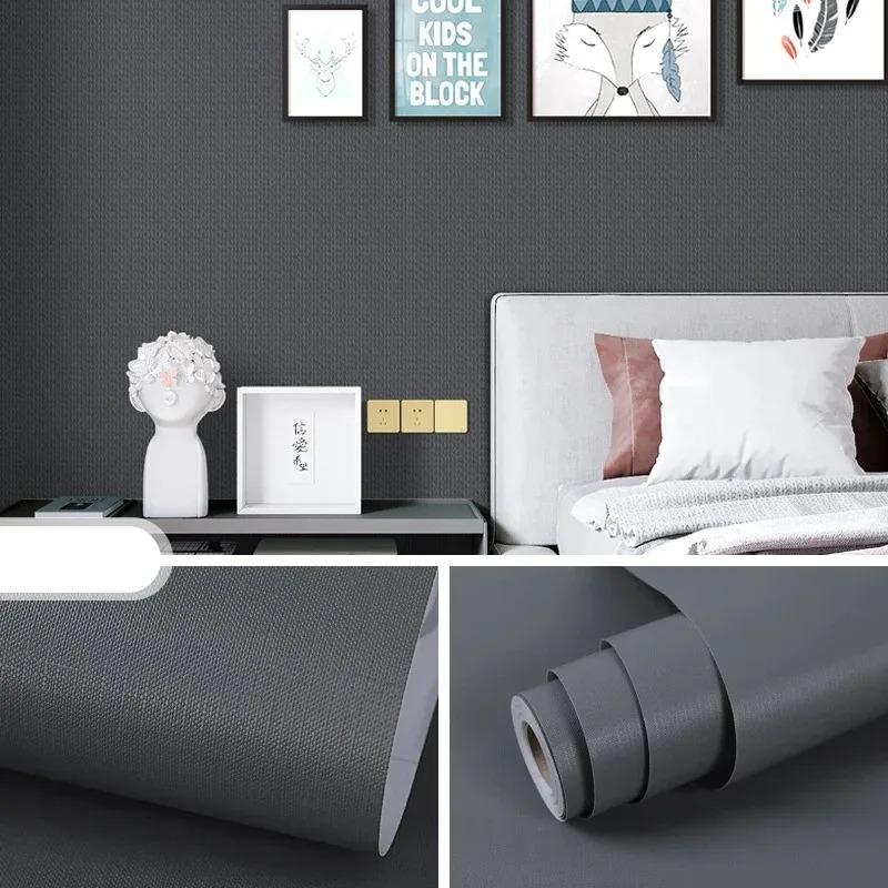 Bedroom Decoration PVC 45cm Macaroon Waterproof Autohesion Modern Home Decoration Wallpaper Self Adhesive Living Room Stickers
