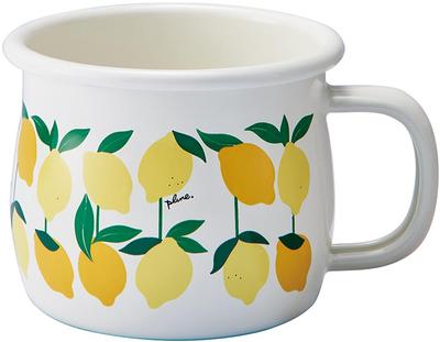 Toyo Horo Plune Emaille Tasse, Zitrone, Größe: Ca.. B12 T9.5 H7.5 PMA-513