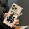 Transparent Square Back Tube Case Casing Protection For iPhone 12 11 16 ProMax 15 Plus 13 14 Pro Max Anti-Oxygen,Motorcycle Man Pattern