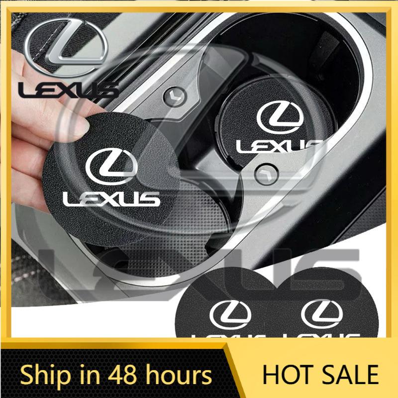 2026 Hot Interior Stickers 2Pcs Suede Car Water Cup Bottle Holder Anti-slip Mat Pad For Lexus RX300 IS200 IS250 ES350 Ct200h UX2 MC1