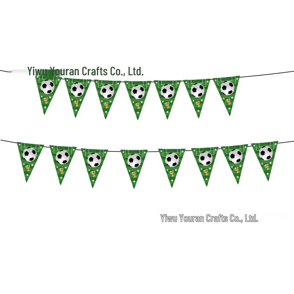 World Cup Football Theme Party Set: Green Field Plates, Tablecloth & Napkins