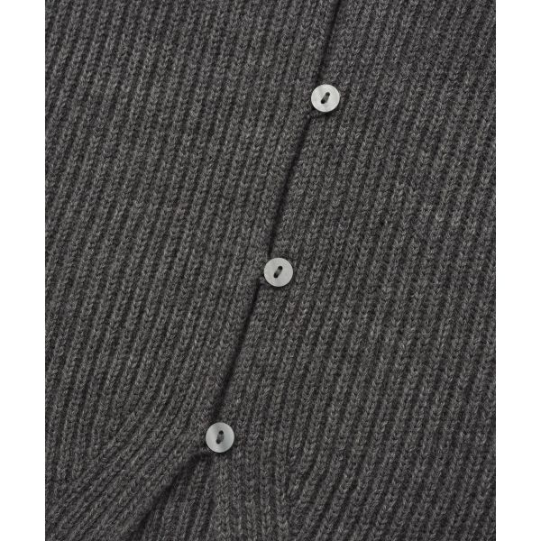 Covernat Womens Series Logo Attached Tie Button Knit Vest Women vest Gray CO2403KT79MG
