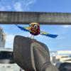 Flying Bird Motorcycle Car Creative Ornament Wind Powered Plug in Free Car Decoration Simulation Ornament