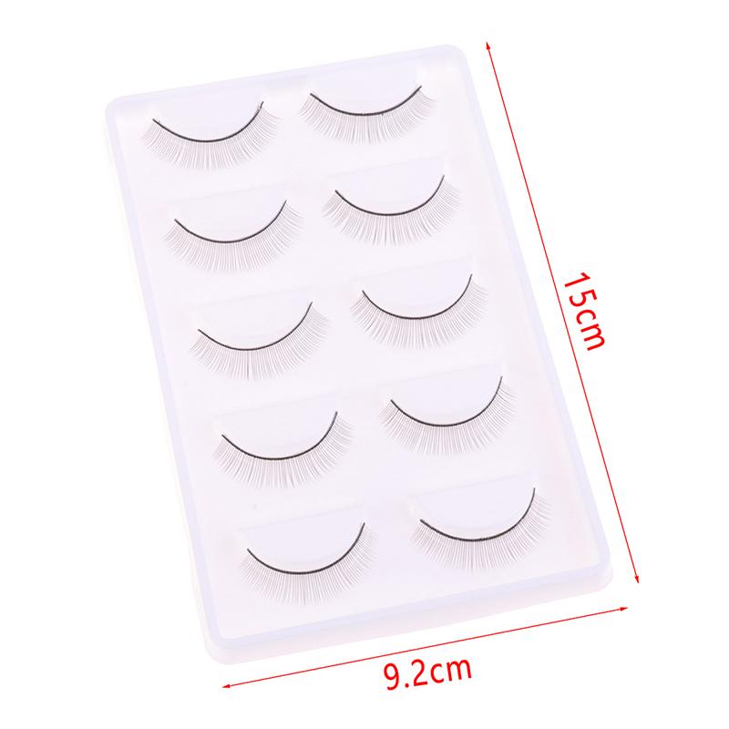 5 Pairs Individual Practice False Eyelashes Natural Training Lashes Eyelash Extension Practicing For Beauty Makeup Tools