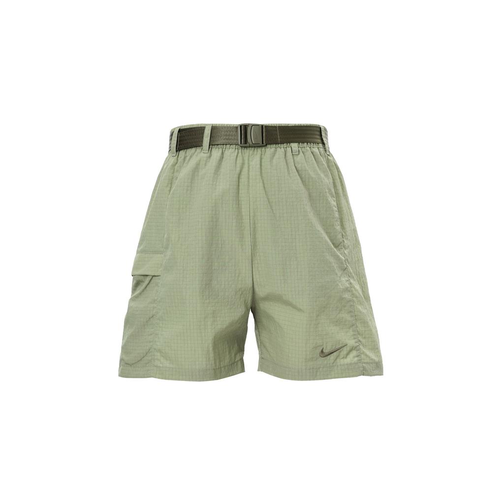 Nike Sportswear Solid Woven Breathable Mid-Rise Casual Shorts Women Shorts Oil-Green HJ3945-386