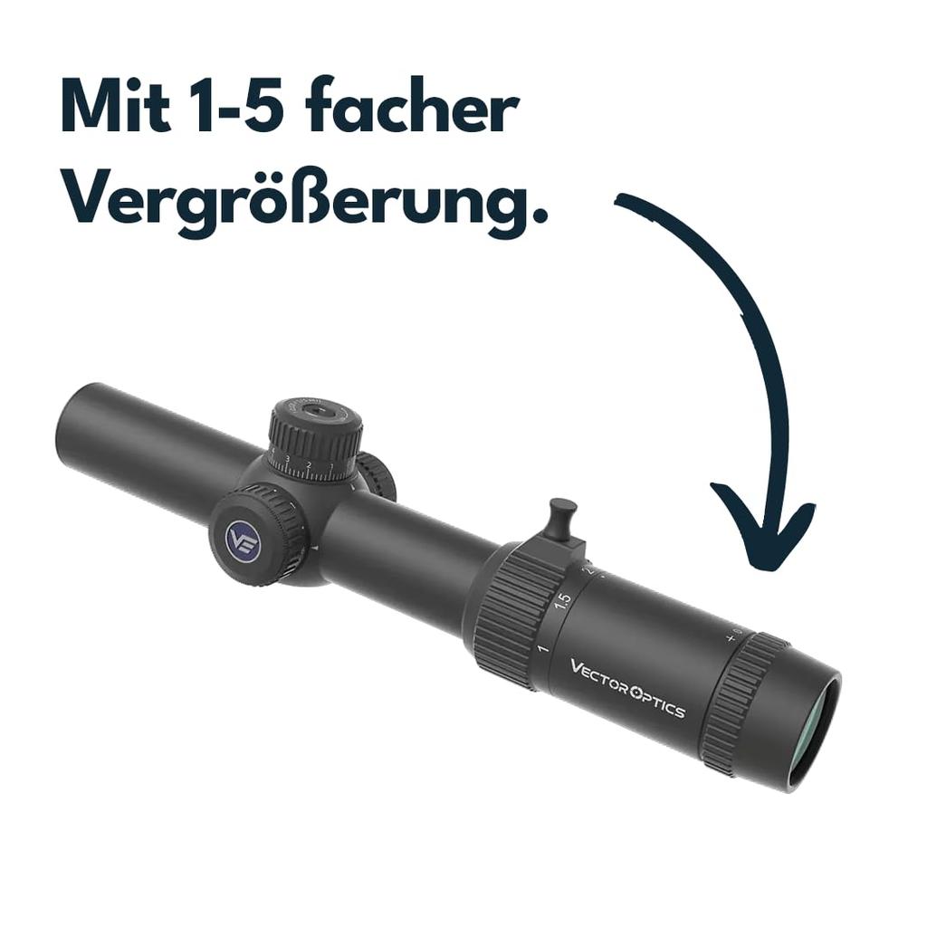 Vector Optics GEN2 Forester Fiber Forester 2nd Generation Fiber Reticle 1-5x24 SCOC-54 [2025 Model]