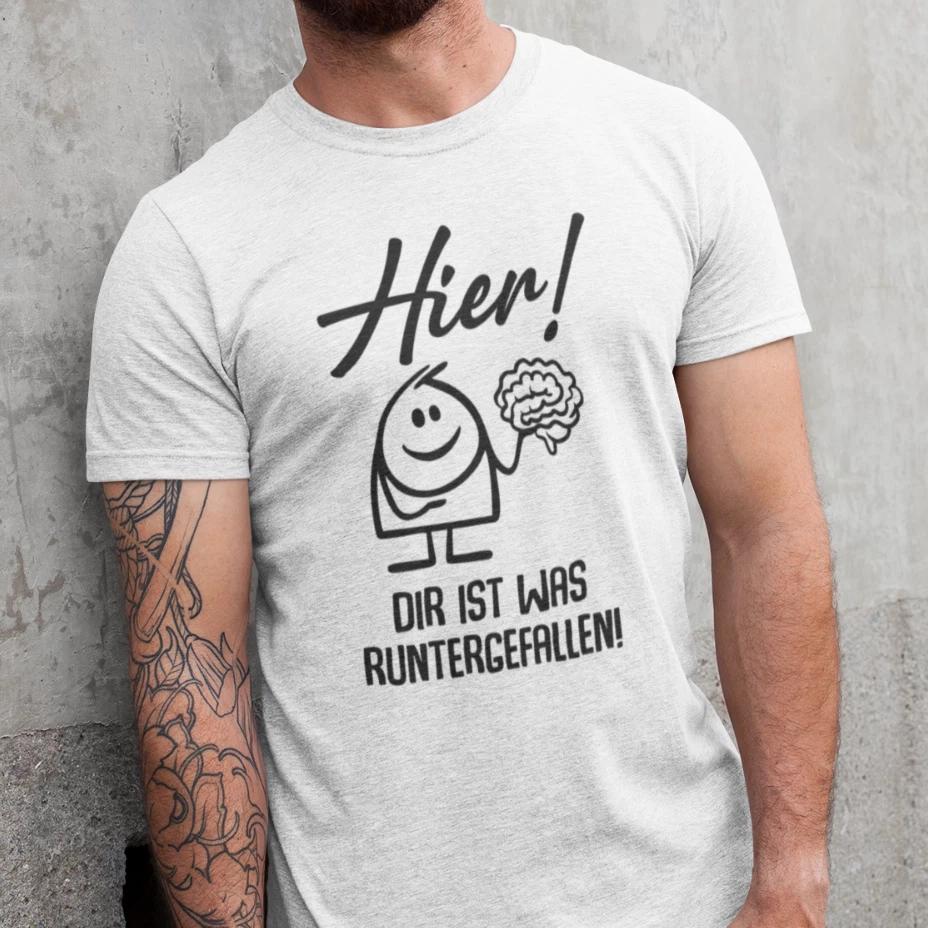 Men s and Women s T-shirts Hier! Friends Is What Runtergefallen Brain Patter Fun Funny Comedy S