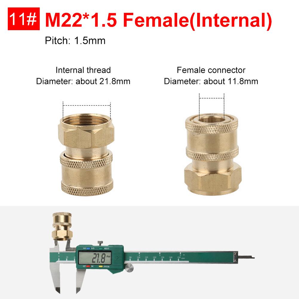 Pressure Washer Connector Professional Adapter 1/4 Quick Disconnect M14 M22 Male Female Coupler Car Washing For Bmw Tesla VW