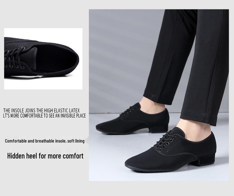 Men's Soft Sole Dance Shoes for Latin, Modern, Square, Ballroom, Waltz, & Quickstep