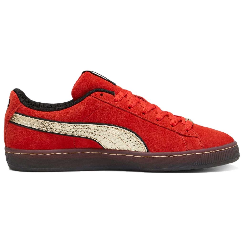 Puma Velúr sorozat Kényelmes Sokoldalú Alacsony szárú Sneakerek Uniszex Sneakerek Piros Arany 308447-01