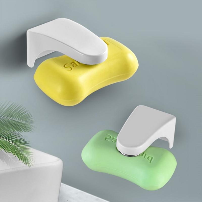 Magnetic Soap Holder Bathroom Shower Dish Plates Storage Box Wall Mounted Self Adhesive Soap Dishes for Wall Shower