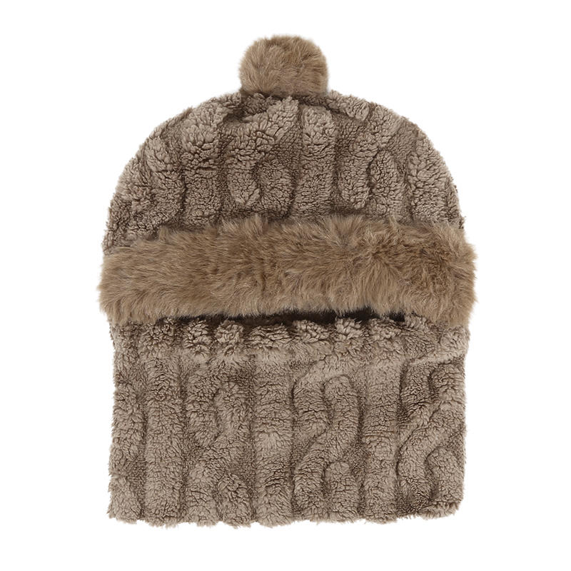 Winter Knitted Slouchy Scarf Cap for Women Fashion Windproof Cycling One Piece Beanie Neck Scarf Ski Snow Hats