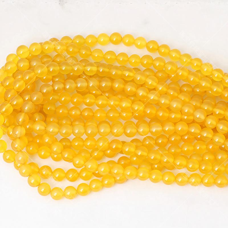 Hebras de Ágata Amarilla Natural Grado 7A, Cuentas Espaciadoras Sueltas para Accesorios de Joyería DIY