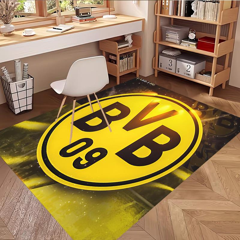 Borussia Dortmund Print Rug, Washable Floor Carpet, For Entryway Dorm Laundry Room Office Study, Home Decor Birthday Christmas Gift