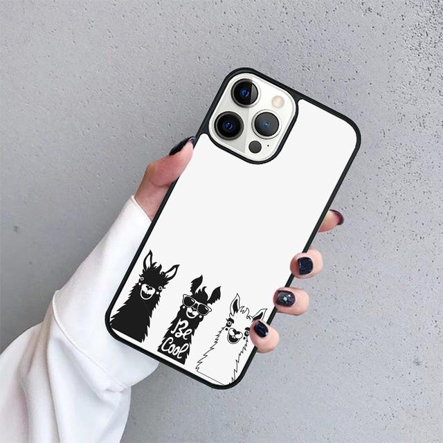 

cute no drama llama lama Phone Case Cover For iPhone 17 Air 15 16 14 13 12 Pro Max 11 Pro Max Plus Coque Shell iPhone 14