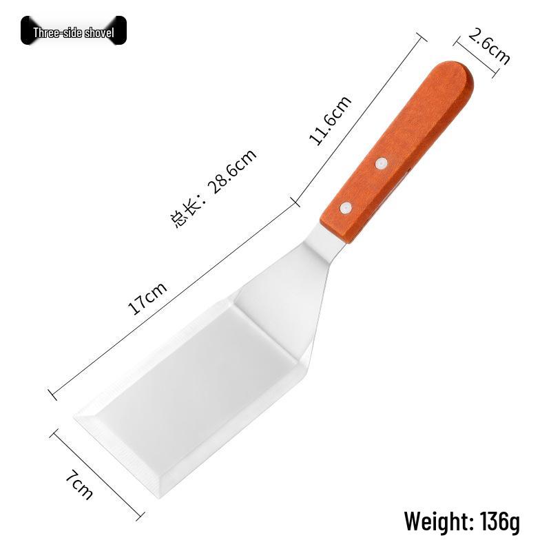 Stainless Steel Spatula Set: Kitchen, Hamburger, Frying, Teppanyaki, and Barbecue Tools