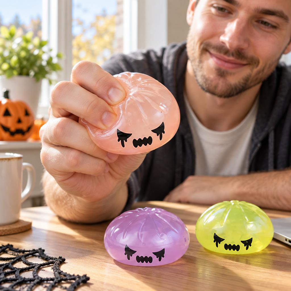 8.5 Halloween Face Bun Toy, Toy, Random One