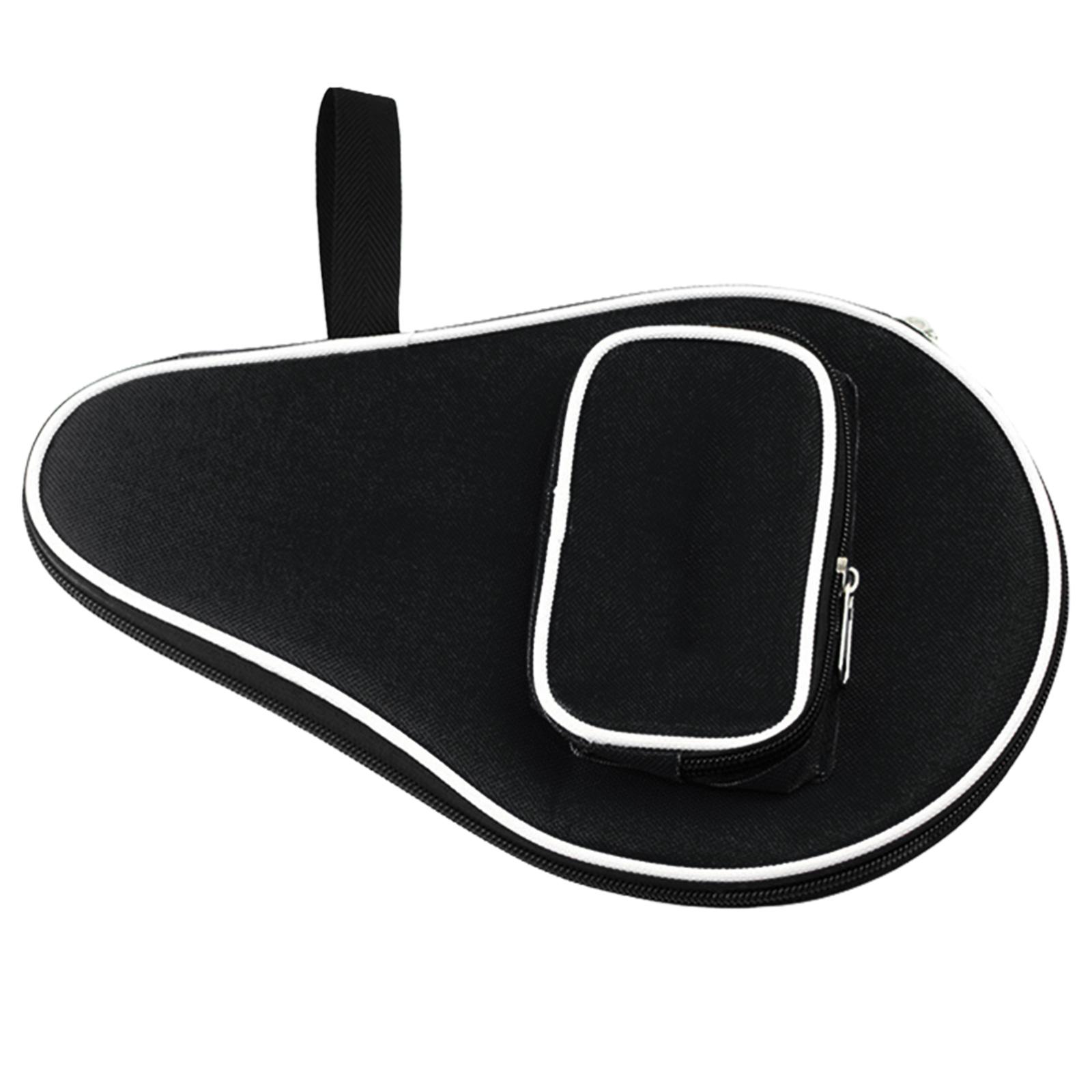 

Table Tennis Paddle Case Organizer for Indoor Outdoor Use with Small Pocket Carrying Case with Holder Strap чорний