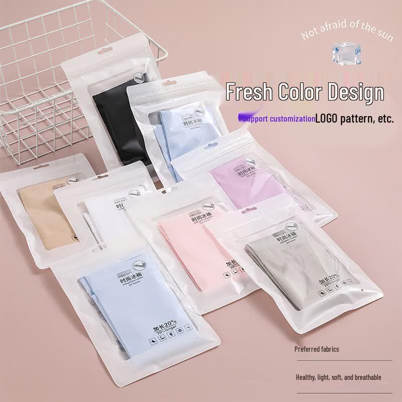 Unisex Outdoor Sun Protection Arm Sleeves Thumbhole Style синий