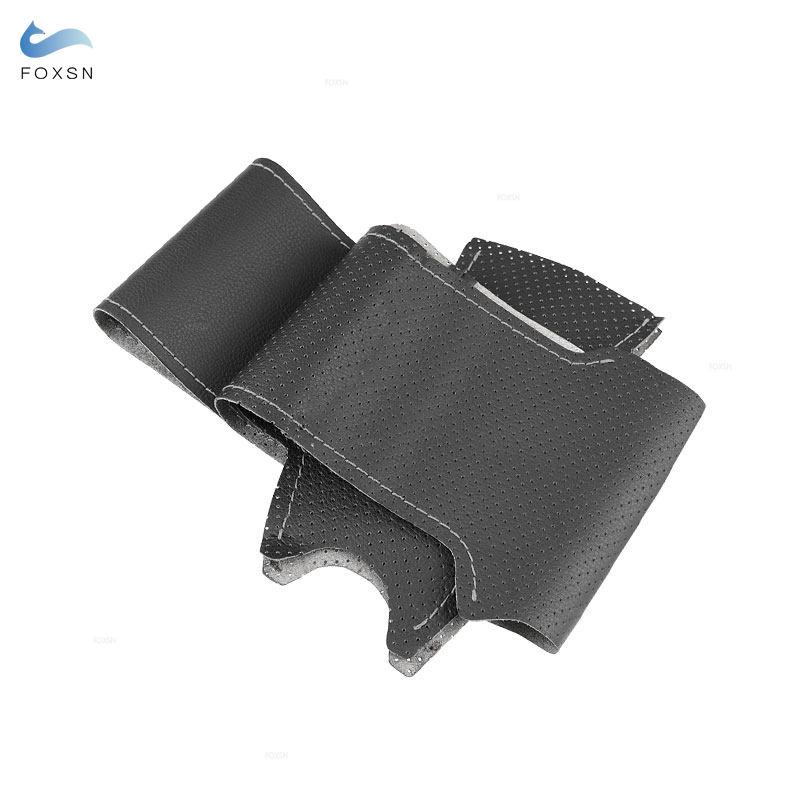 Für Hyundai Santa Fe 2006 2007 2008 2009 2010 2011 2012 Handgenähter Auto-Innenraum Lenkradbezug Perforierte Lederverkleidung
