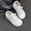 2025 new summer and autumn niche design, simple personality, versatile platform trend women's little white shoes, breathable casual board shoes