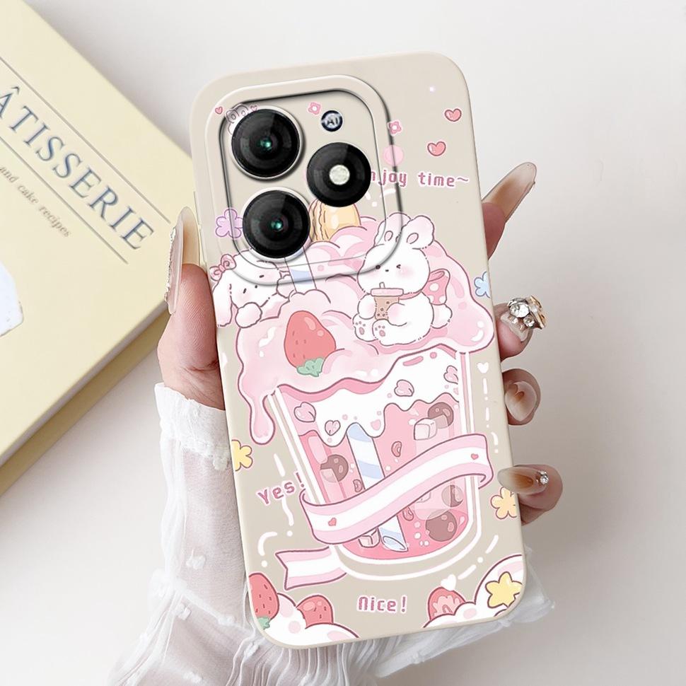 For ITEL A70 Case A665L Luxury Panda Painted Cover Silicone Soft TPU Phone Case For ITEL  A 70 80 A70 A80 ShockProof Back Cover