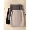 LHH-fashion Women's High-Waisted A-Line Midi Skirt, Slimming Professional Pencil Skirt for Spring and Autumn 2025.