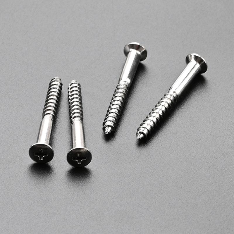 4 Pcs Neck Plate Mounting Screws Electric Guitar Neck Plate Screws Guitar Bass Hardware Accessories Easy to Install