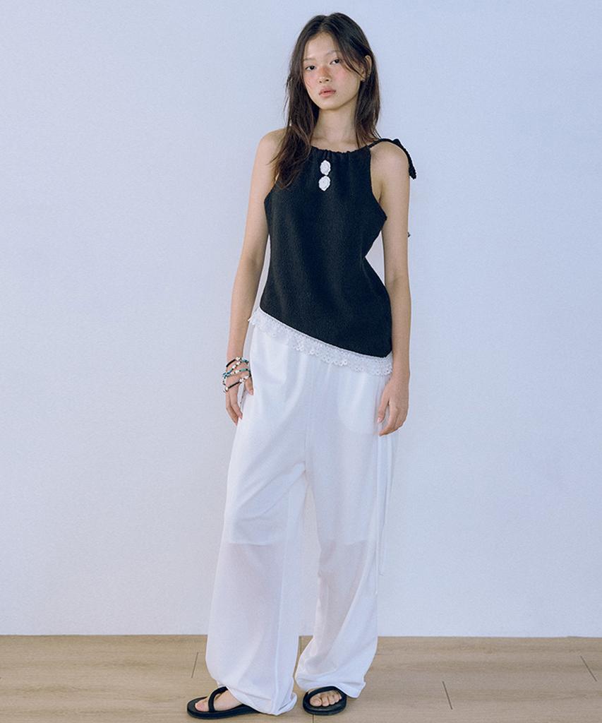 HOKUSPOKUS Air Mesh Track Pants_White