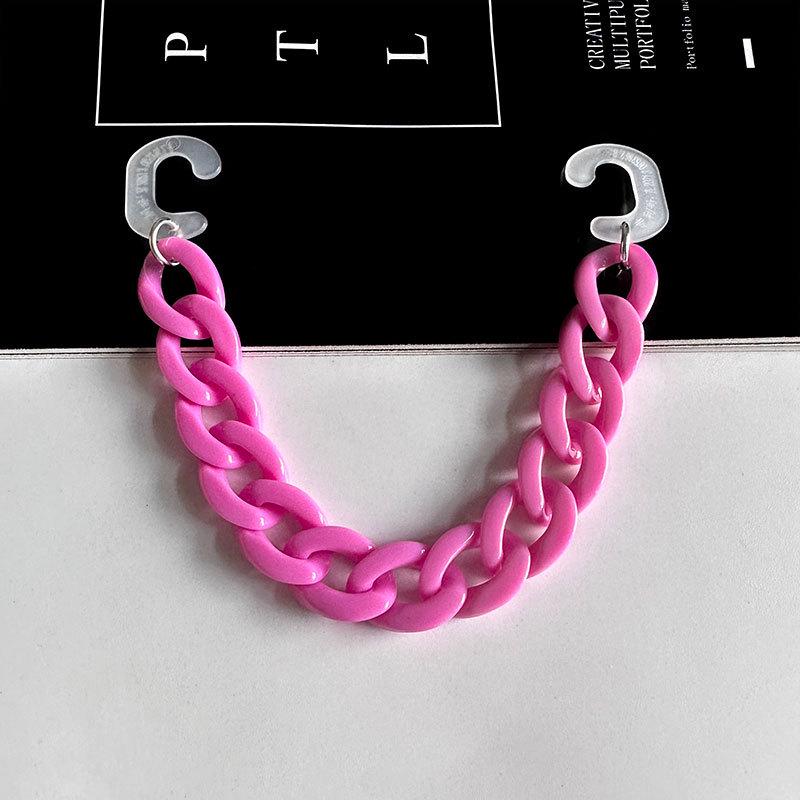 Candy Color Acrylic Shoe Chain: Detachable Clog Accessories for Dopamine Outfits