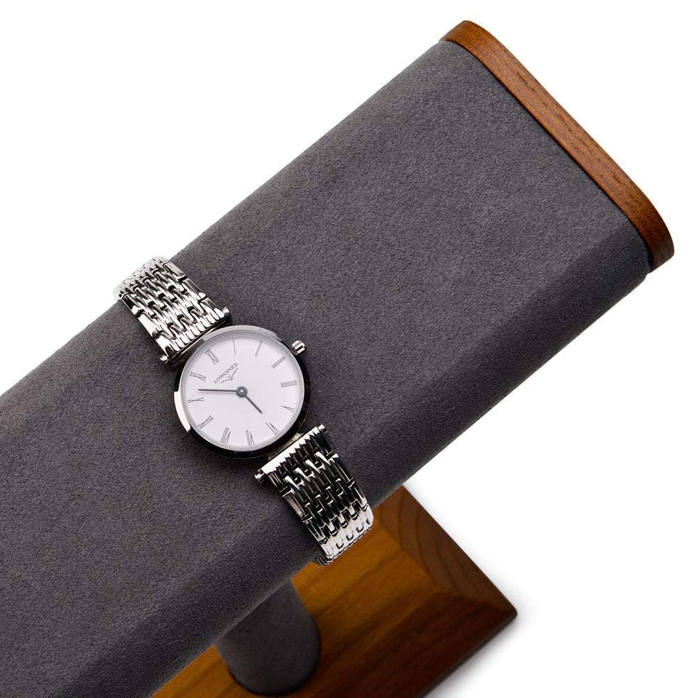 Oirlv Watch Stand, SM08702, Luxury and Stylish Wooden Watch Stand for 2-4 Watches (Dark Gray)