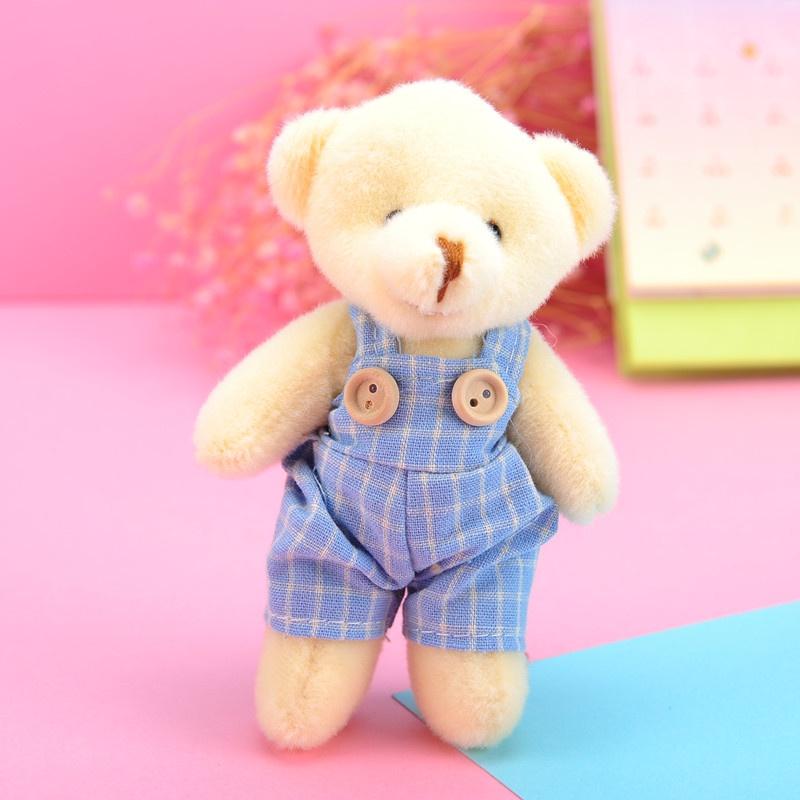 Adorable Soft Plush Teddy Bear Couple Keychain Cake Topper Valentine's Day Gift