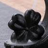 Czarny ceramiczny kadzielniczek w kształcie półksiężyca, kadzielniczek z odwróconym przepływem w kształcie księżyca z trawą szczęścia, dekoracja domu