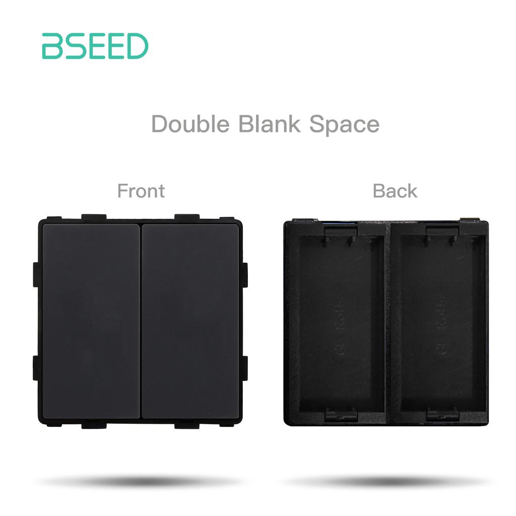 BSEED EU Standard Matte Plastic Socket Frame PC RJ45 TV ST CAT5 Double USB Wall Sockets Light Switches Parts DIY Free Combine