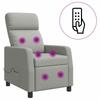 Massage Recliner Cloud Gray Fabric